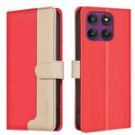 For Motorola Edge 60 Pro Color Matching RFID Anti-theft Leather Phone Case(Red)