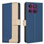For Motorola Edge 60 Pro Color Matching RFID Anti-theft Leather Phone Case(Blue)