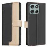 For Motorola Moto G56 5G Color Matching RFID Anti-theft Leather Phone Case(Black)