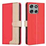 For Motorola Moto G56 5G Color Matching RFID Anti-theft Leather Phone Case(Red)