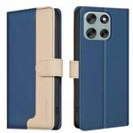 For Motorola Moto G56 5G Color Matching RFID Anti-theft Leather Phone Case(Blue)