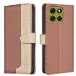 For Motorola Moto G86 5G Color Matching RFID Anti-theft Leather Phone Case(Brown)