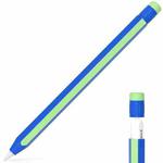 For Apple Pencil 2 / Pencil Pro Colorful Pencil Style Stylus Silicone Protective Case(Sapphire Blue Cyan)