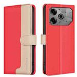 For Tecno Pova 6 / 6 Pro Color Matching RFID Anti-theft Leather Phone Case(Red)