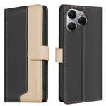 For Tecno Spark 20 Pro Color Matching RFID Anti-theft Leather Phone Case(Black)