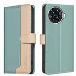 For Tecno Spark 20 Pro+ Color Matching RFID Anti-theft Leather Phone Case(Green)