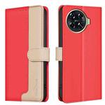 For Tecno Spark 20 Pro+ Color Matching RFID Anti-theft Leather Phone Case(Red)