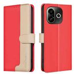 For Tecno POP 9 5G / Spark 30C 5G Color Matching RFID Anti-theft Leather Phone Case(Red)