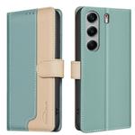 For Tecno Camon 40 Color Matching RFID Anti-theft Leather Phone Case(Green)