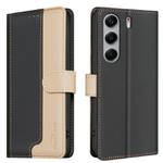 For Tecno Camon 40 Color Matching RFID Anti-theft Leather Phone Case(Black)