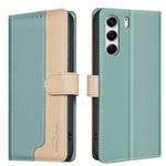 For Tecno Camon 40 Pro 4G Color Matching RFID Anti-theft Leather Phone Case(Green)