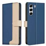 For Tecno Camon 40 Pro 4G Color Matching RFID Anti-theft Leather Phone Case(Blue)