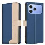 For Tecno Spark 40 4G Color Matching RFID Anti-theft Leather Phone Case(Blue)