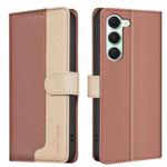 For Tecno Spark 40 Pro 4G Color Matching RFID Anti-theft Leather Phone Case(Brown)