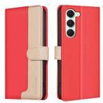 For Tecno Spark 40 Pro 4G Color Matching RFID Anti-theft Leather Phone Case(Red)