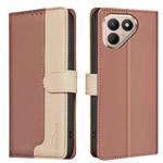 For Tecno Pova 7 Pro 5G Color Matching RFID Anti-theft Leather Phone Case(Brown)