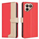 For Tecno Pova 7 Pro 5G Color Matching RFID Anti-theft Leather Phone Case(Red)