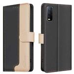 For vivo Y20 Color Matching RFID Anti-theft Leather Phone Case(Black)