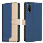 For vivo Y20 Color Matching RFID Anti-theft Leather Phone Case(Blue)