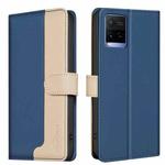For vivo Y21 / Y21s / Y33s Color Matching RFID Anti-theft Leather Phone Case(Blue)