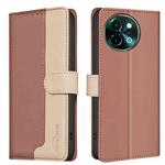 For vivo Y38 5G / Y200i 5G Color Matching RFID Anti-theft Leather Phone Case(Brown)