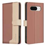 For Google Pixel 8 Color Matching RFID Anti-theft Leather Phone Case(Brown)