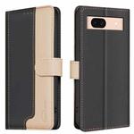 For Google Pixel 8a Color Matching RFID Anti-theft Leather Phone Case(Black)