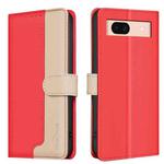 For Google Pixel 8a Color Matching RFID Anti-theft Leather Phone Case(Red)