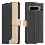For Google Pixel 9 Pro Color Matching RFID Anti-theft Leather Phone Case(Black)