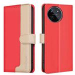 For Realme 11 4G Global Color Matching RFID Anti-theft Leather Phone Case(Red)