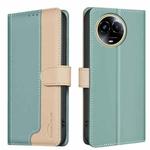 For Realme 11 5G Global / 11X Color Matching RFID Anti-theft Leather Phone Case(Green)