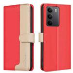 For Realme C75 4G Color Matching RFID Anti-theft Leather Phone Case(Red)