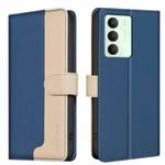 For Realme 14X 5G Color Matching RFID Anti-theft Leather Phone Case(Blue)