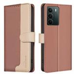 For Realme C71 4G Global Color Matching RFID Anti-theft Leather Phone Case(Brown)
