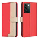 For Realme C71 4G Global Color Matching RFID Anti-theft Leather Phone Case(Red)