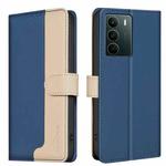 For Realme C71 4G Global Color Matching RFID Anti-theft Leather Phone Case(Blue)