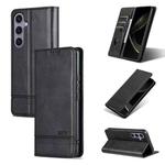 For Samsung Galaxy S25 5G AZNS Magnetic Calf Texture Flip Leather Phone Case(Black)