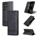For Samsung Galaxy S25 Ultra 5G AZNS Magnetic Calf Texture Flip Leather Phone Case(Black)