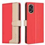 For OPPO A38 4G / A18 4G Color Matching RFID Anti-theft Leather Phone Case(Red)