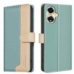 For OPPO A59 5G Color Matching RFID Anti-theft Leather Phone Case(Green)