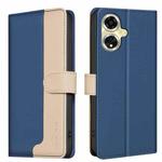 For OPPO A59 5G Color Matching RFID Anti-theft Leather Phone Case(Blue)