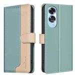 For OPPO A60 4G Color Matching RFID Anti-theft Leather Phone Case(Green)