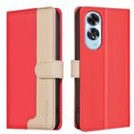 For OPPO A60 4G Color Matching RFID Anti-theft Leather Phone Case(Red)