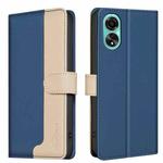 For OPPO A78 4G Color Matching RFID Anti-theft Leather Phone Case(Blue)