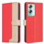 For OPPO A79 5G Color Matching RFID Anti-theft Leather Phone Case(Red)