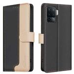 For OPPO A94 4G / Reno5 F / F19 Pro Color Matching RFID Anti-theft Leather Phone Case(Black)