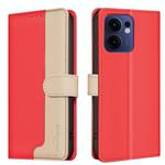 For OPPO Reno13 F 5G Color Matching RFID Anti-theft Leather Phone Case(Red)