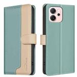 For OPPO Reno14 F 5G Color Matching RFID Anti-theft Leather Phone Case(Green)