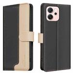 For OPPO Reno14 F 5G Color Matching RFID Anti-theft Leather Phone Case(Black)
