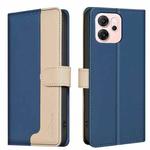 For OPPO Reno14 F 5G Color Matching RFID Anti-theft Leather Phone Case(Blue)